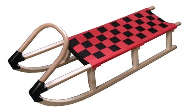 Acra Lavina Sáně celodřevěné 125cm červené 25/26