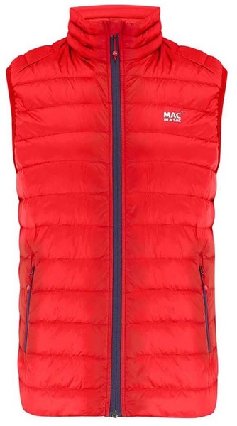 Pánská péřová vesta Mac In a Sac Alpine Packable Men's Down Gilet Red 24/25
