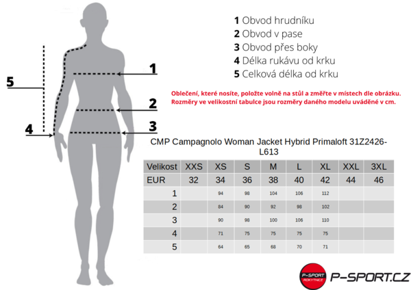 Dámská bunda CMP Campagnolo Woman Jacket Hybrid Primaloft 31Z2426-L613 Azzurro