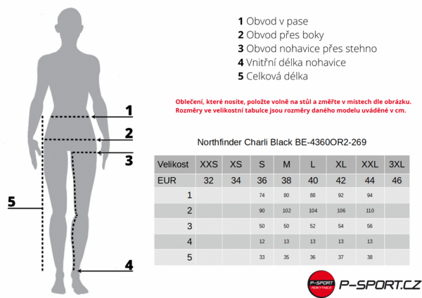 Dámské šortky Northfinder Charli Black BE-4360OR2-269 25/26