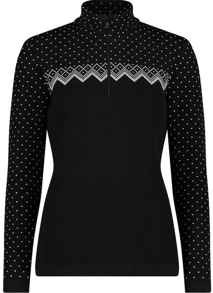 Dámská funkční Mikina CMP Campagnolo Woman Sweat Knitted 7H96301-U901 Black 24/25