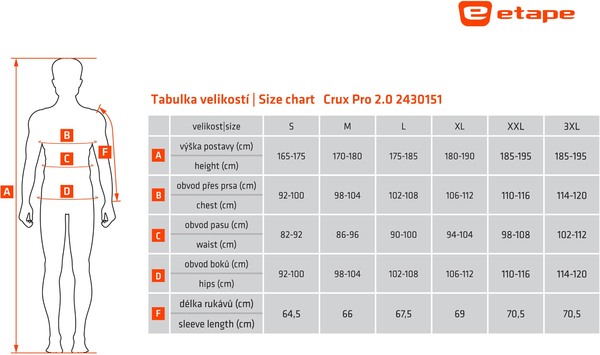 Hybridní Mikina/Bunda s kapucí Etape CRUX PRO 2.0 černá/červená 2430151 25/26