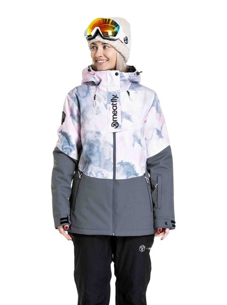 Dámská SNB & SKI bunda Meatfly Kirsten Clouds Pink 24/25