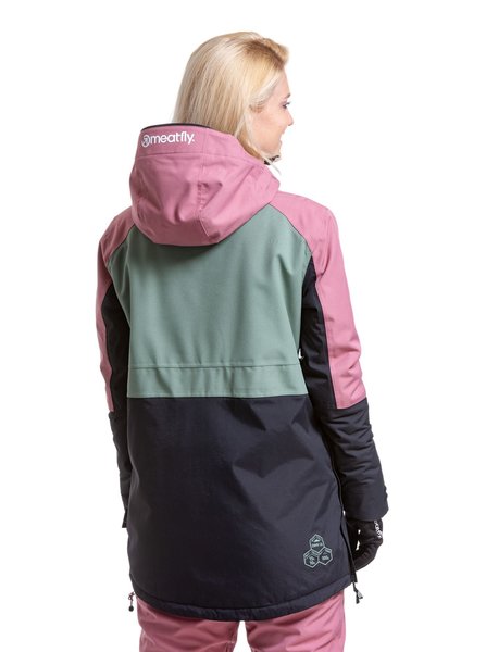 Dámská SNB & SKI bunda Meatfly Aiko Sea Spray/Black 24/25
