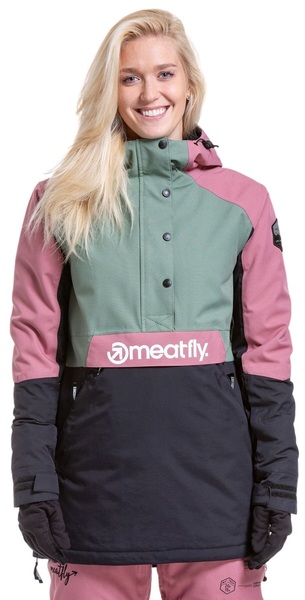 Dámská SNB & SKI bunda Meatfly Aiko Sea Spray/Black 24/25