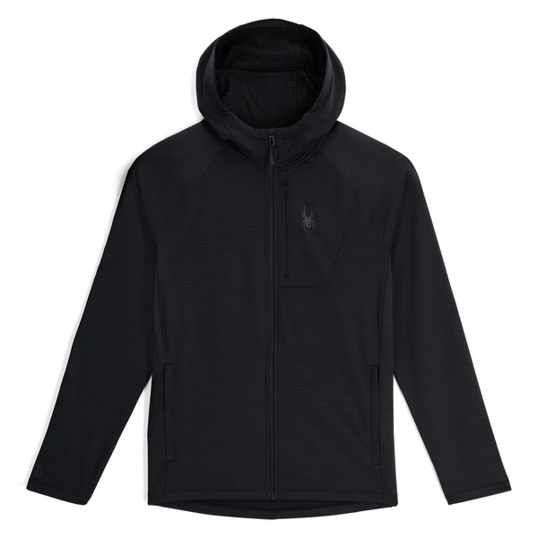 Mikina s kapucí Spyder Gridweb Fleece Hoodie Mens Black 38A031415 25/26