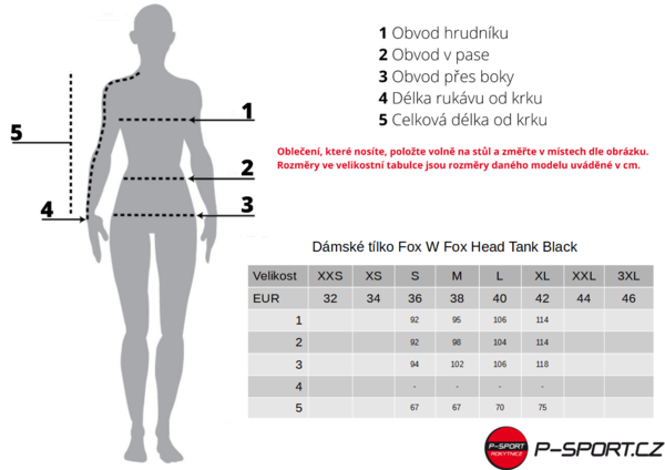Dámské tílko Fox W Fox Head Tank Black 31842-001 25/26