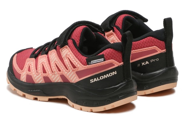 Dětské boty Salomon XA PRO V8 CSWP K Earth Red/Black/Almond Cream 416143 25/26