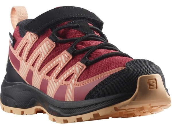 Dětské boty Salomon XA PRO V8 CSWP K Earth Red/Black/Almond Cream 416143 25/26