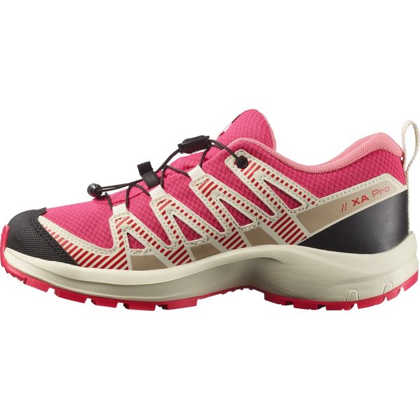 Dětské/juniorské boty Salomon XA PRO V8 WP Rouge red/vanilla/ice flamingo/pink L47729500 25/26