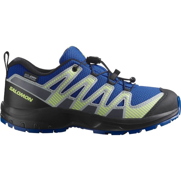 Dětské/juniorské boty Salomon XA PRO V8 WP Nautical blue/black/sharp green L47729600 25/26