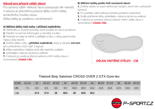 Trekové Boty Salomon CROSS OVER 2 GTX Gore-tex Magnet/Phantom/Spice Route L47265000 25/26