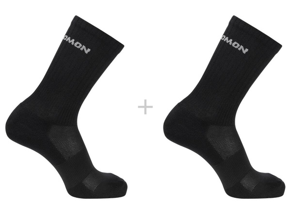 Ponožky Salomon Evasion Crew 2-Pack LC2083800 Black/Black 25/26