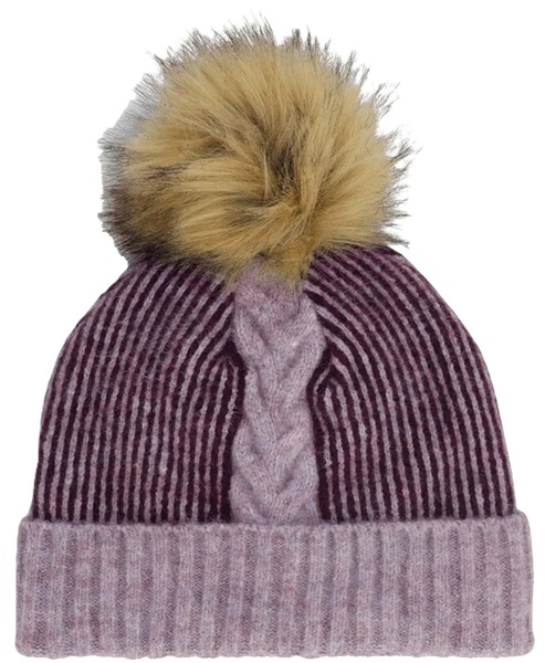 Dámská čepice Spyder Plait Pom Plum 38E555430-PLM 25/26