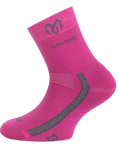 Lasting TJS 408 dětské merino ponožky růžové 25/26