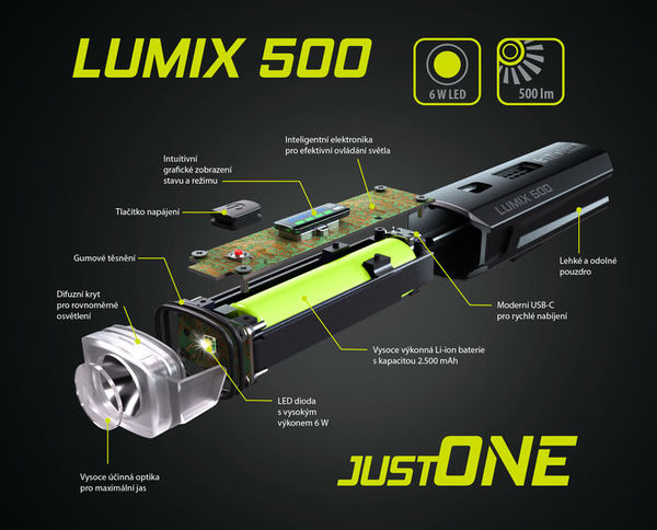 Osvětlení - přední světlo One LUMIX 500 603310