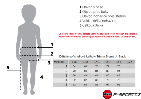 Dětské softshellové kalhoty Trimm Sigma Jr Black 25/26