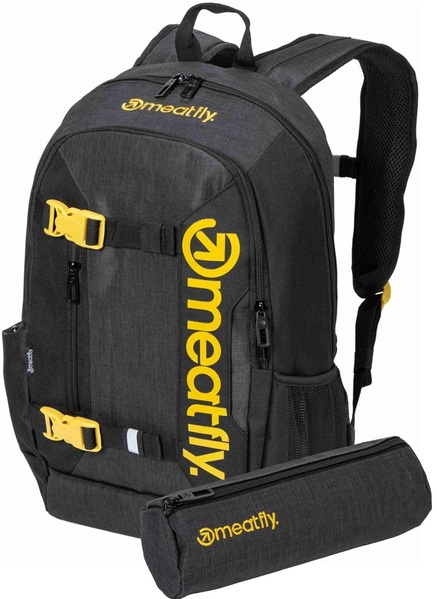 Batoh Meatfly Basejumper Black/Charcoal Heather 22 L + penál zdarma 25/26