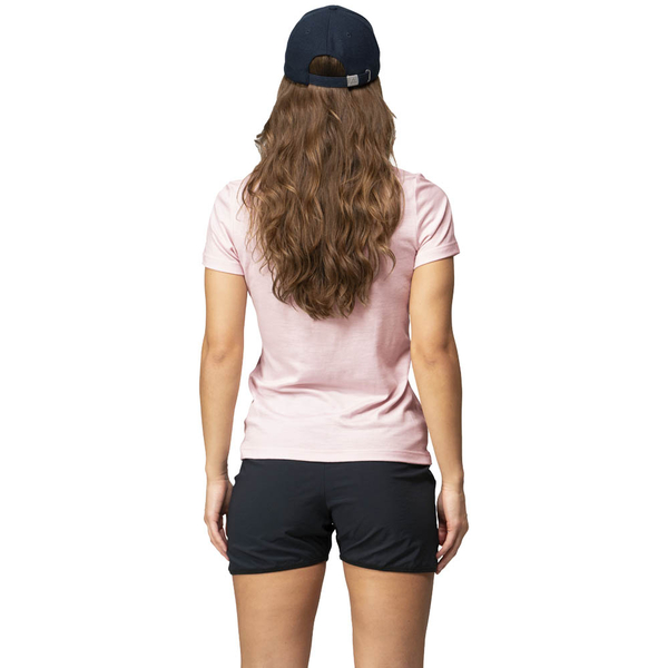 Dámské merino triko Devold Classic Flowers Tee WMN Chalk Pink GO 180 290 F 150A 25/26