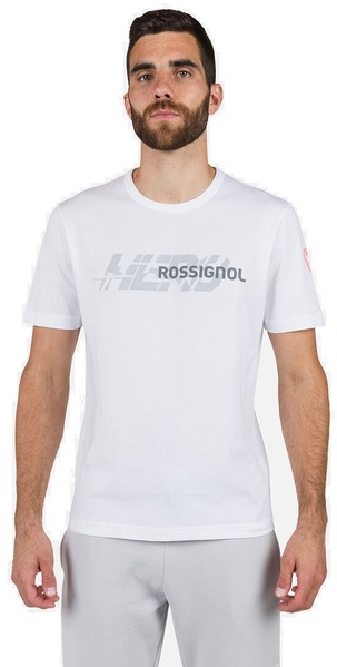 Pánské triko Rossignol New Hero Graphic Tee White RLNMY01-100 25/26