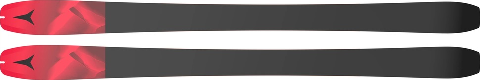Dámské skialpové lyže Atomic Backland 88 W Maroon Red/Grey + pásy Hybrid Skin 88/89