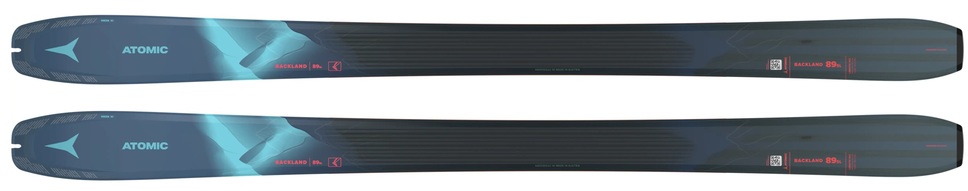 Dámské skialpové lyže Atomic Backland 89 SL W Blue/Grey + pásy Skin 88/89 Black