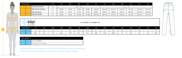 Dámské lyžařské kalhoty KILPI EURINA-W Růžová UL0405KIPNK 25/26