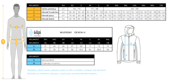Pánská lyžařská bunda Kilpi DEXEN-U Dermizax Červená WU0150KIRED