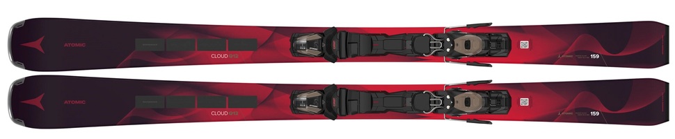 Dámské lyže Atomic Cloud Q12 Revoshock C + M 10 GW Maroon AASS03522 25/26