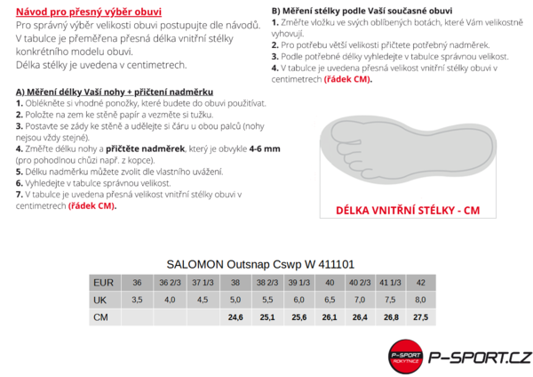 Dámské zimní boty SALOMON Outsnap Cswp W L41110100 25/26