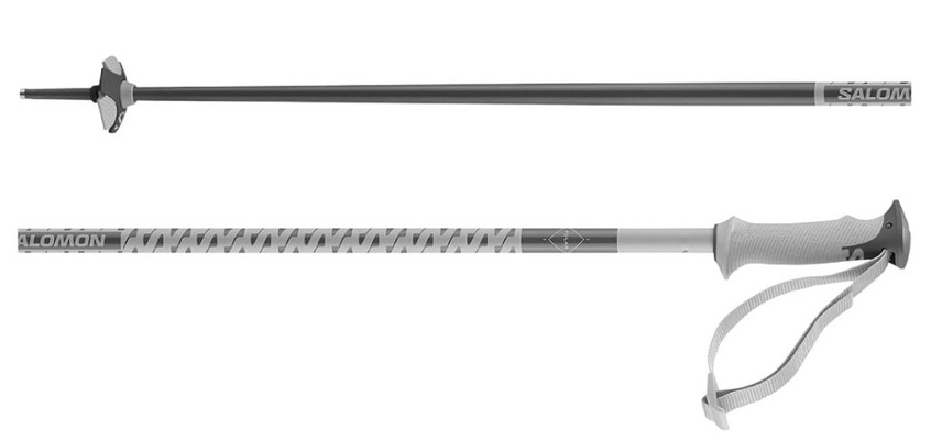 Sjezdové hole Salomon Polar Grey Violet L47631200 25/26