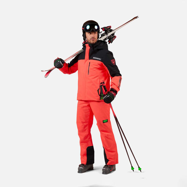 Pánské lyžařské kalhoty Rossignol Hero Blackside Insulated Ski Pants Men´S Neon Red RLOMP07-316 25/26
