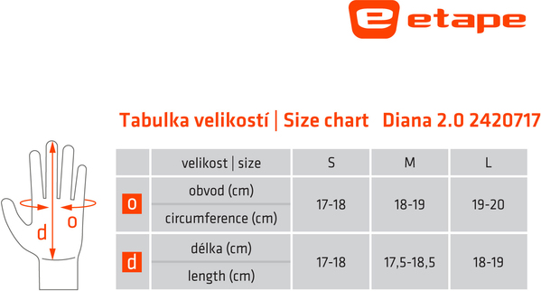 Dámské zateplené rukavice Etape 2.0 černá/rainbow 2420717 25/26