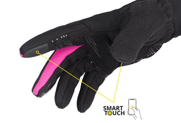 Dámské zateplené rukavice Etape Jasmine WS+ černá/růžová 2011412 25/26