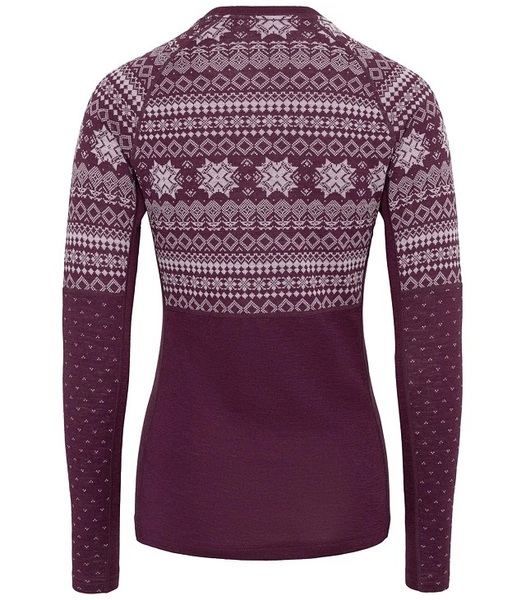 Dámské funkční merino triko Kari Traa Vilma Long Sleeve 623617 Wine Purple 25/26