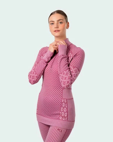 Dámské funkční triko Kari Traa Smekker Half Zip Baselayer 100% Merino Wool 622681 Lili 25/26