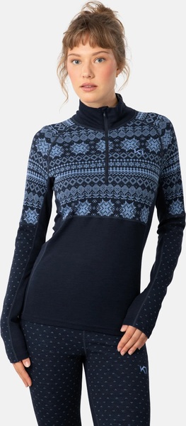 Dámské funkční triko Kari Traa Vilma Half Zip Sea 623616 25/26