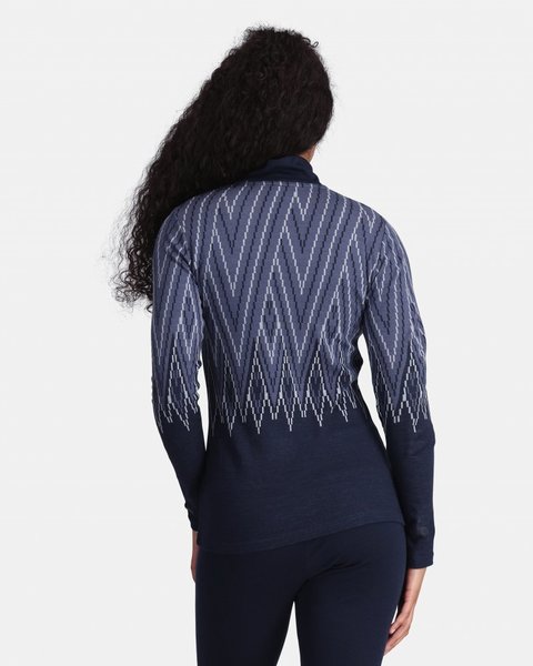 Dámské funkční triko se stojáčkem Kari Traa Juliane Merino Wool Halfzip 623337 Royal 25/26