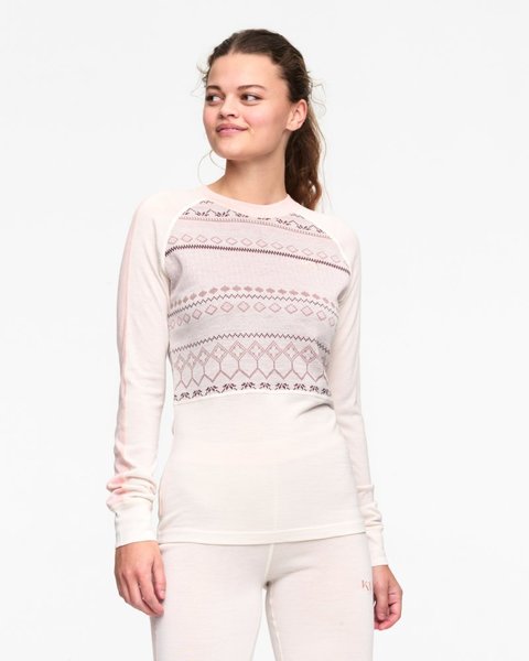 Dámské Merino Triko Kari Traa Tuva Long Sleeve Nwhite 623124 25/26