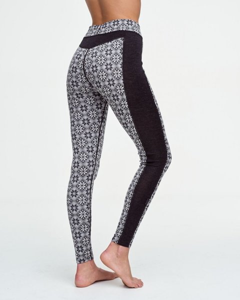 Dámské funkční kalhoty/legíny Kari Traa Rose High Waisted Baselayer Pants 100% Merino Wool 622873 Black 25/26