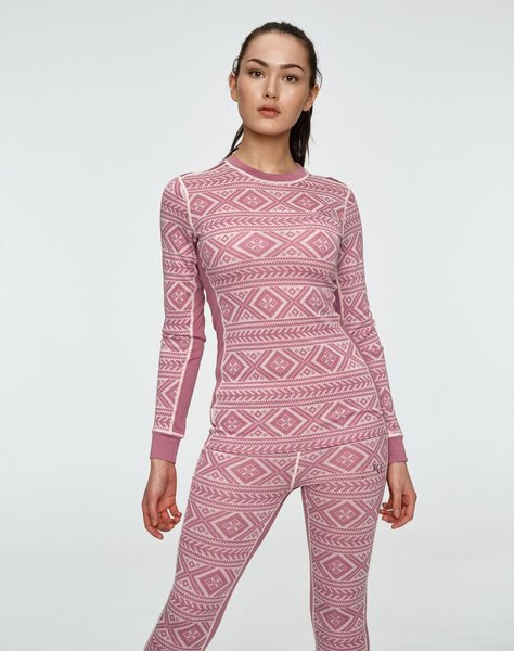 Dámské funkční merino triko Kari Traa Floke LS Lilac 622596 25/26