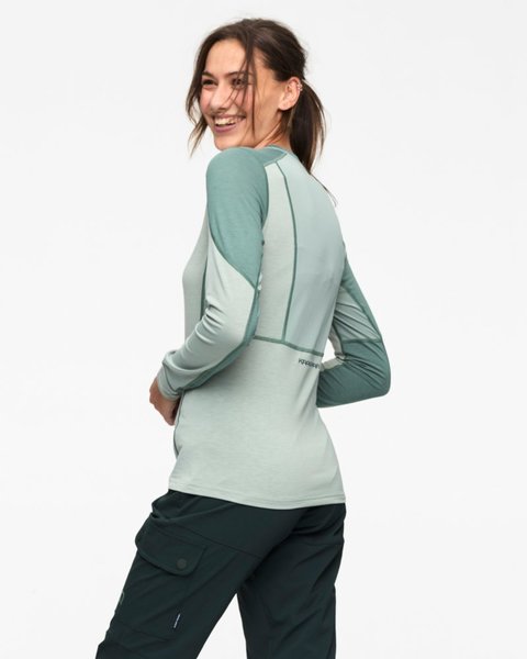 Dámské Merino Triko Kari Traa Sanne Hiking Long Sleeve Sage 623046 25/26