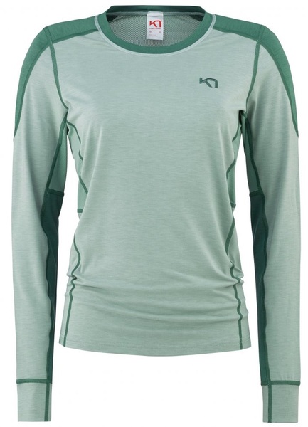 Dámské Merino Triko Kari Traa Sanne Hiking Long Sleeve Sage 623046 25/26