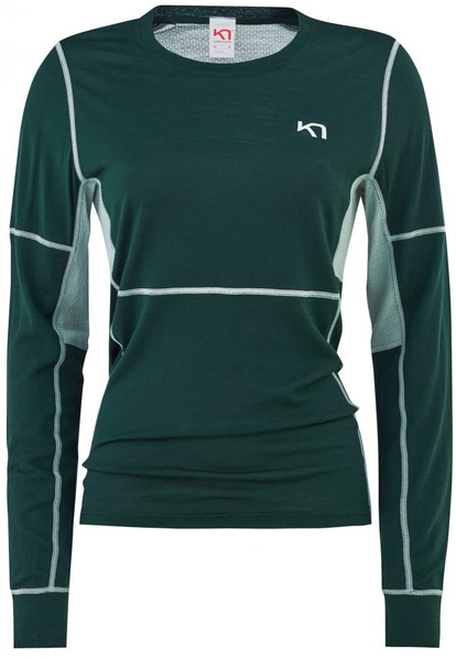 Dámské funkční Merino triko Kari Traa Lam Long Sleeve Pine 623019 25/26