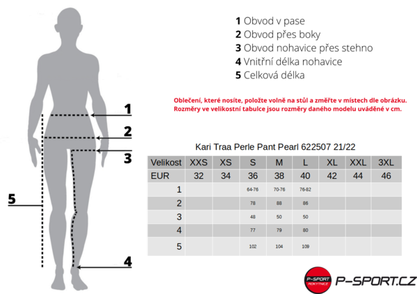 Dámské funkční kalhoty/legíny Kari Traa Perle Pant Pearl 622507 25/26
