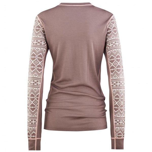 Dámské funkční Merino triko Kari Traa Hjerte Wool LS Taupe 622600 25/26
