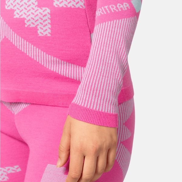 Dámské funkční triko se stojáčkem Kari Traa Faith Hz Merino 623594 Bright Pink 25/26
