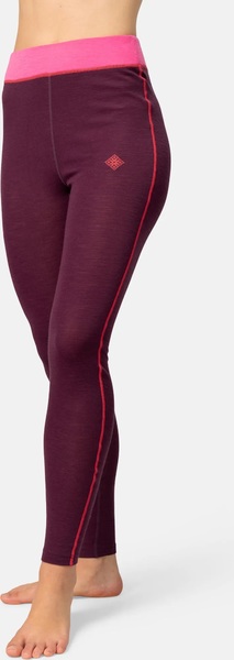 Dámské merino triko + kalhoty Kari Traa Kaia Set Wine Purple 623926 25/26