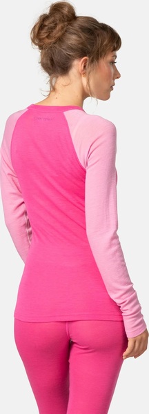 Dámské merino triko + kalhoty Kari Traa Kaia Set Bright Pink 623926 25/26