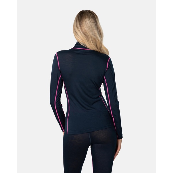 Dámské funkční merino triko Kari Traa Live Half Zip Dark Navy Blue Royal 623873 25/26